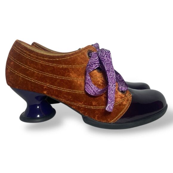 JOHN FLUEVOG Lace-Up Shoes Purple Orange Women Size (fits
